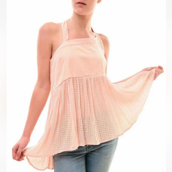 Free People l Just Cant Get Enough Halter in Relaxed Orange XS - Picture 9 of 9